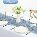 10 ft Sage Green Cheesecloth Table Runner for Weddings