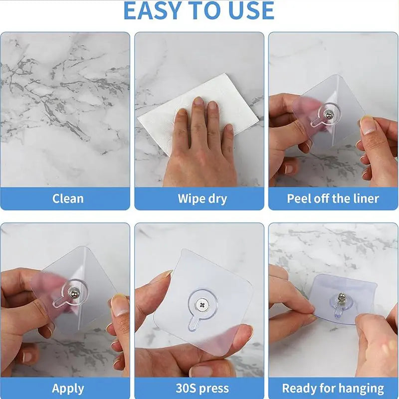 40-Piece Self-Adhesive Wall Frame Hooks