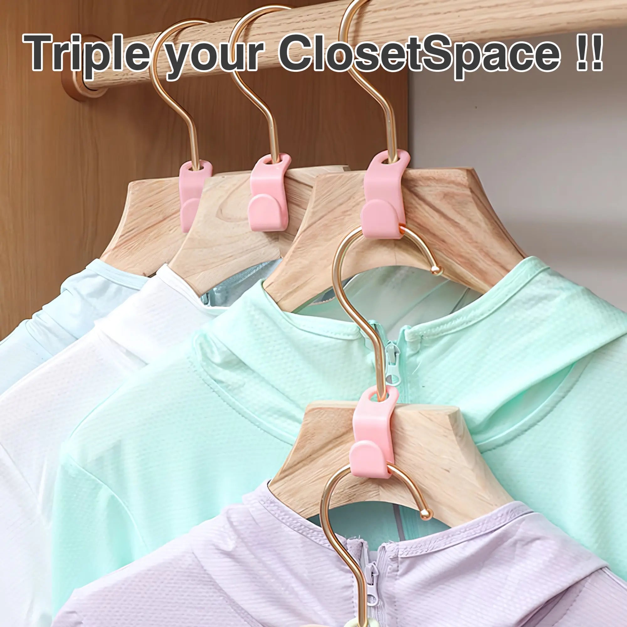 20-Count Space-Saving Hanger Connector Hooks