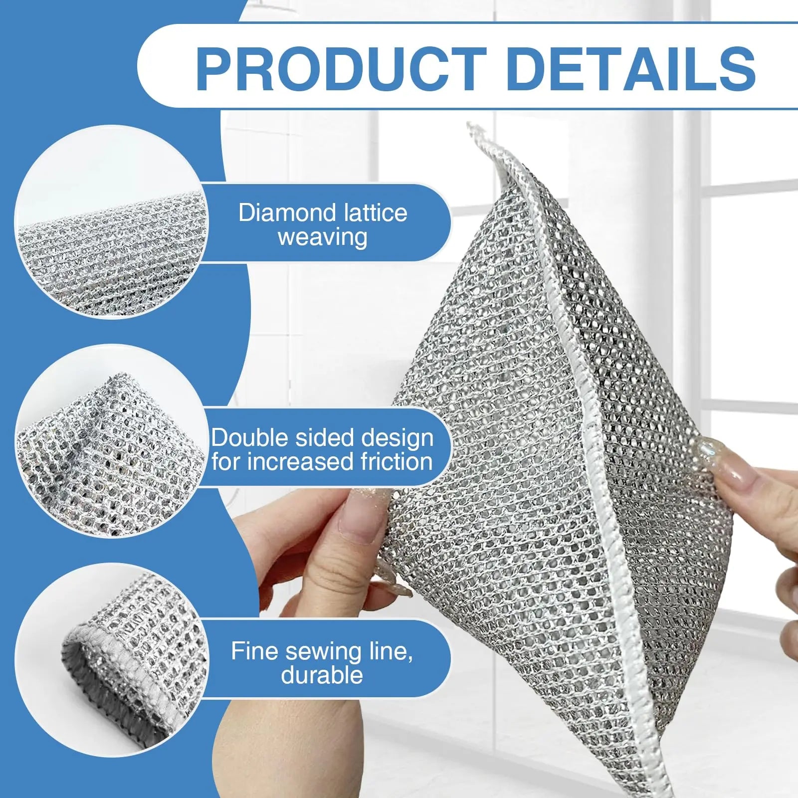 20-Count Reusable Non-Scratch Wire Dishcloths