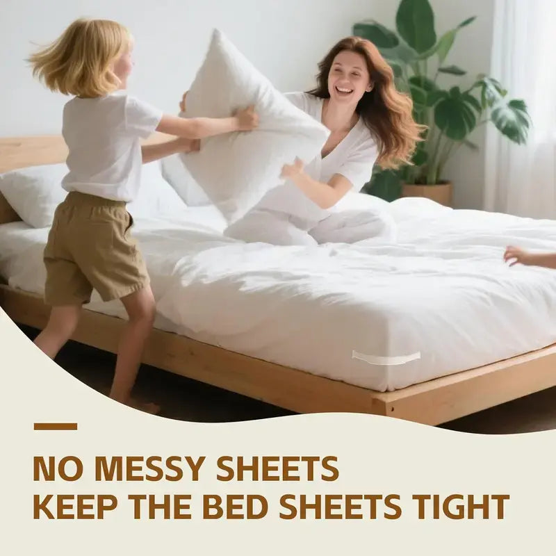 4-Piece Bed Sheet Holder Strips for Mattresses
