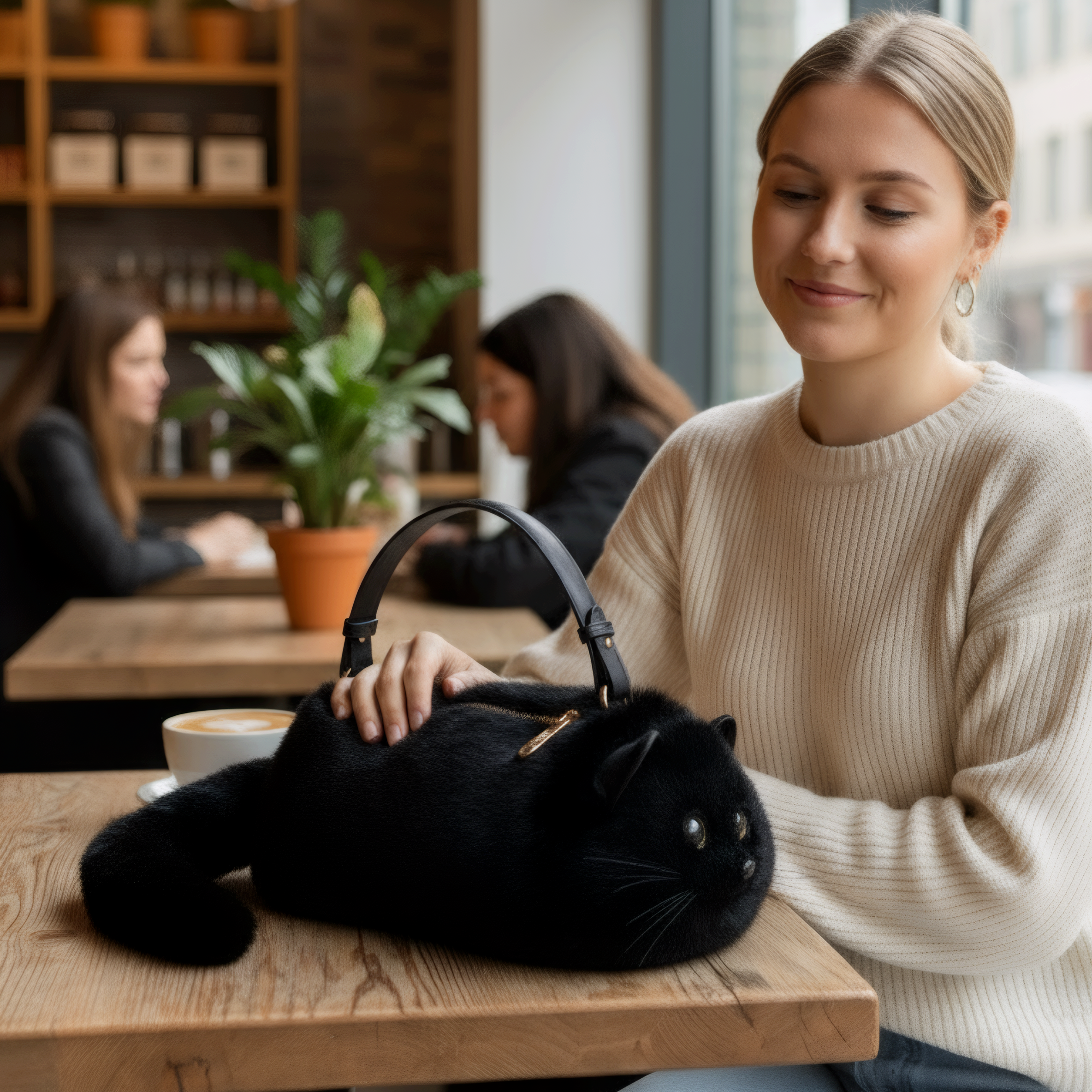 Realistic cat bag- Handbag